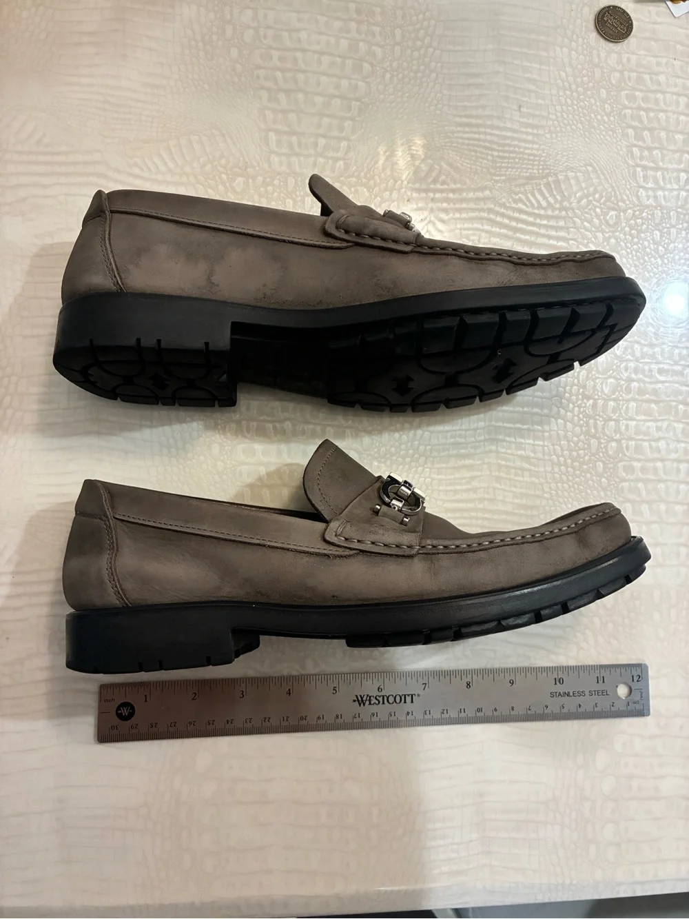 Salvatore Ferragamo Suede Bit Loafers